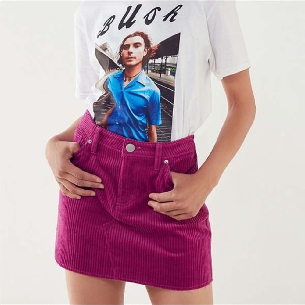 BDG fuschia corduroy miniskirt. Size Small